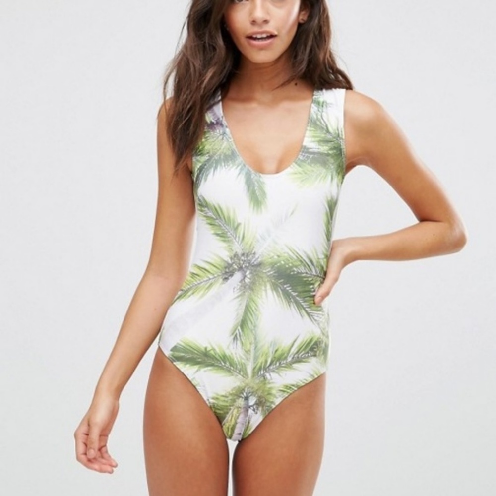 SSOS Mr Gugu & Miss Go Palm Print Swimsuit Scoop Palm Fern